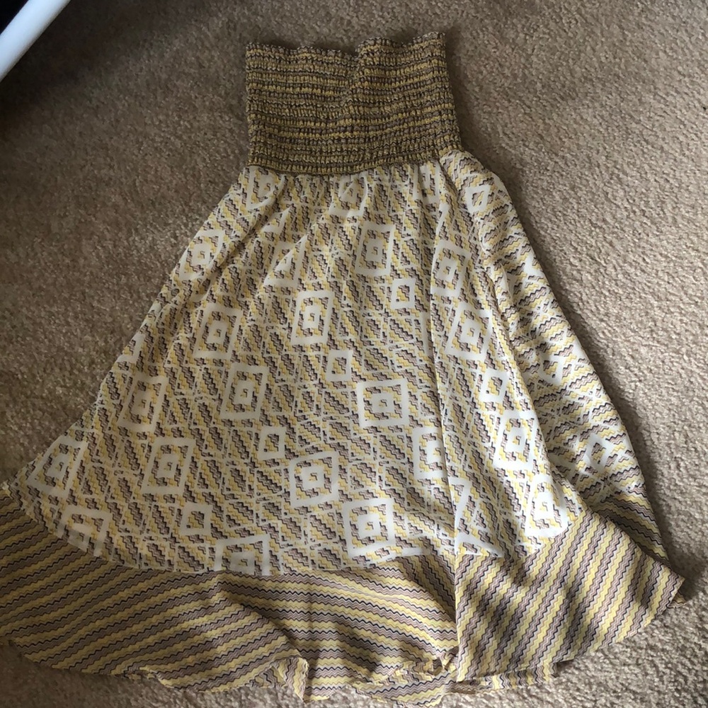 moda international strapless dress
